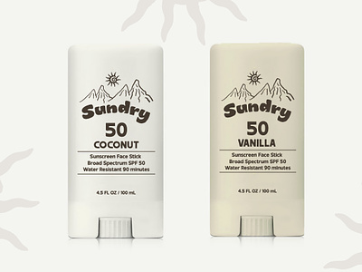 Sundry Sunscreen branding design graphic design illustration logo package design sun sundry sunscreen