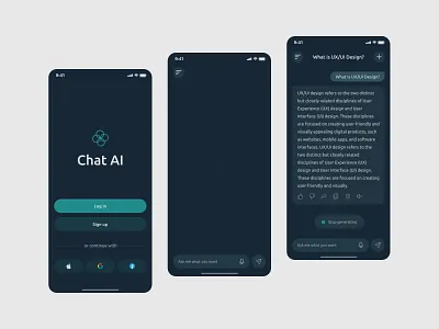 AI Chatbot App UXUI Design Figma 3d ai aichatbot animation app appdesign best design branding chatai design graphic design illustration landingpage logo motion graphics template ui uiux website wix