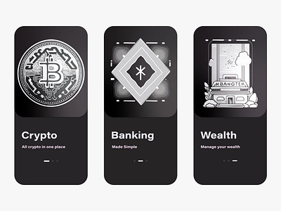 Wallet App Splash Screen application black white crypto design designer illustration designer india interface lalit promo retro screen splash screen illustration startup ui ui designer ui visual designer ux wallet mobile app web