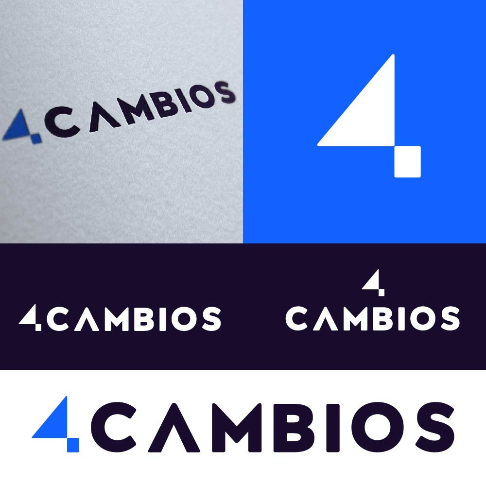 4Cambios - Logo Designs 3d animation banner branding design graphic design header illustration kick logo motion graphics ui youtube
