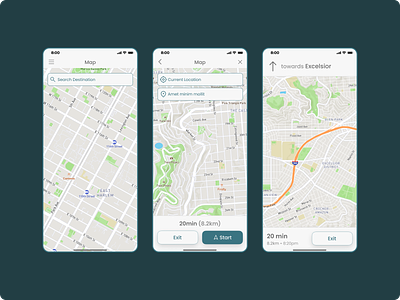 Location Tracker - DailyUI Challenge #020 appdesign daily20 dailyui dailyui020 dailyui20 dailyuichallenge dailyuichallenge20 design figma illustration location location tracker locationtracker logo map map navigation navigation product design tracker ui