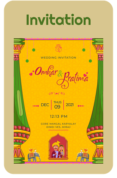 Wedding Invitation banner branding graphic design hording invitation invite logo motion graphics ui wedding