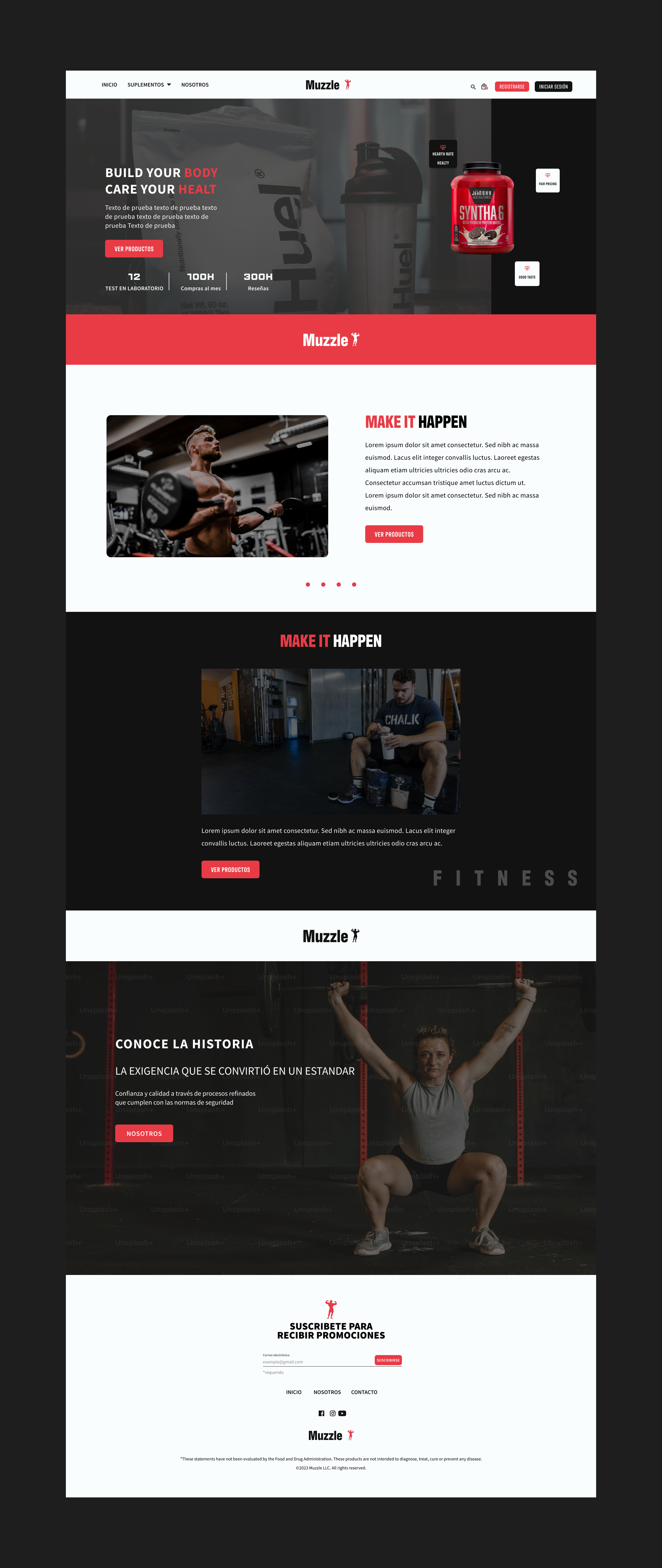 MUZZLE - PROTEIN E-COMMERCE ui