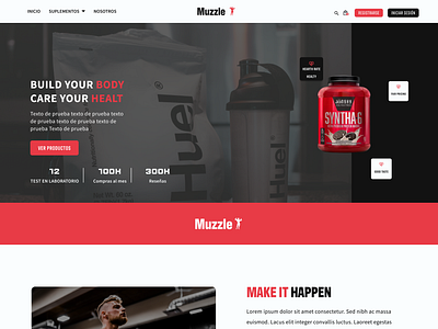 MUZZLE - PROTEIN E-COMMERCE ui