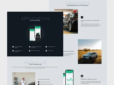 Ennovaty - EV Charging Design Layout car electric ev ui design webflow webflow agency