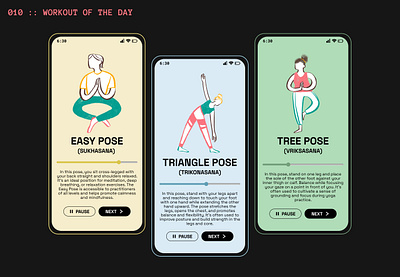 Daily UI #010 - Workout of the day app design dailyui dailyuichallenge design illustration ui