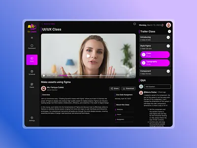 GoLearn - Responsive Web-based Learning Management System edtech lms student study teacher ui user experience user interface ux web app zoom