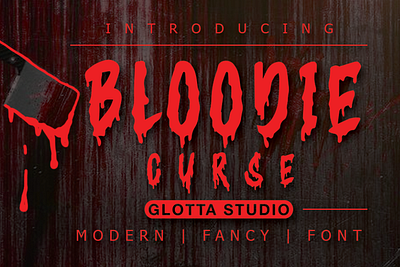 Bloodie Curse brush font graphic design illustration ty typography