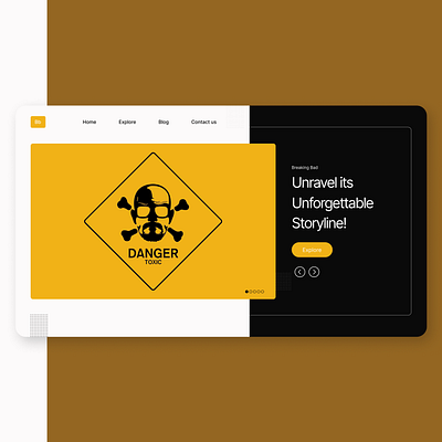 Breaking Bad - Web Design adobe adobe photoshop designing figma landing page ui uiux user interface web design website design