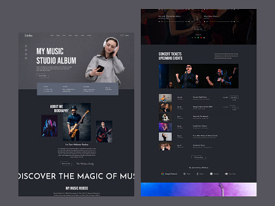 Personal Music Website branding creative design design graphic design landing pages logo motion graphics music website portfolio design typography ui uiux design ux web design