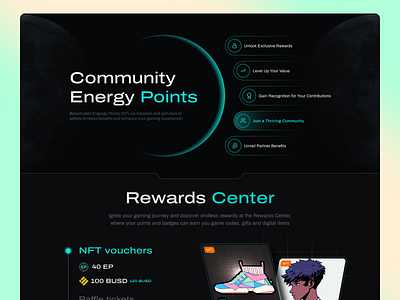 Community Energy Points community gaming nft player reward center web3