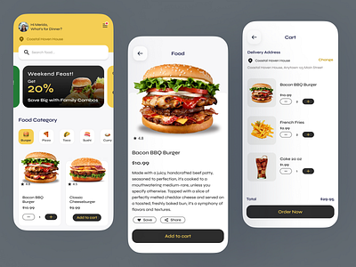 Food Delivery - Mobile App app clean delivery design food mobile modern restaurant ui ux