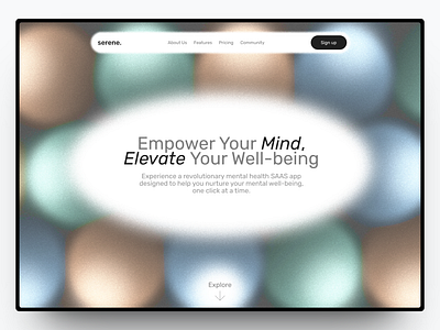 Serene - SAAS Website Design branding design graphic design health landing page mind saas ui web design website wellness