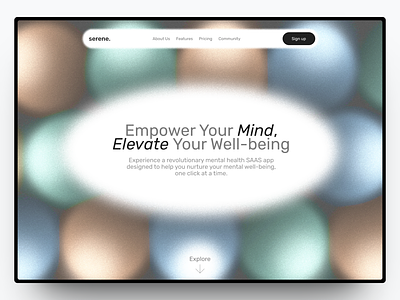 Serene - SAAS Website Design branding design graphic design health landing page mind saas ui web design website wellness