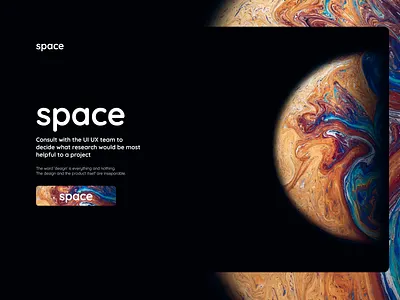 Space UI branding design graphic design page uxui