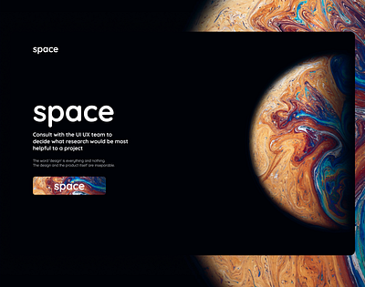 Space UI branding design graphic design page uxui