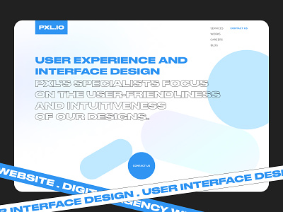 Web development studio website blue clean design digital agency figma it company ui ux web web development web studio webdesign