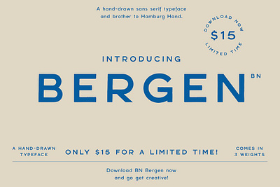BN Bergen Free Download clean distressed geometric hand lettered font handwriting handwritten font logo minimal modern sans serif type typeface