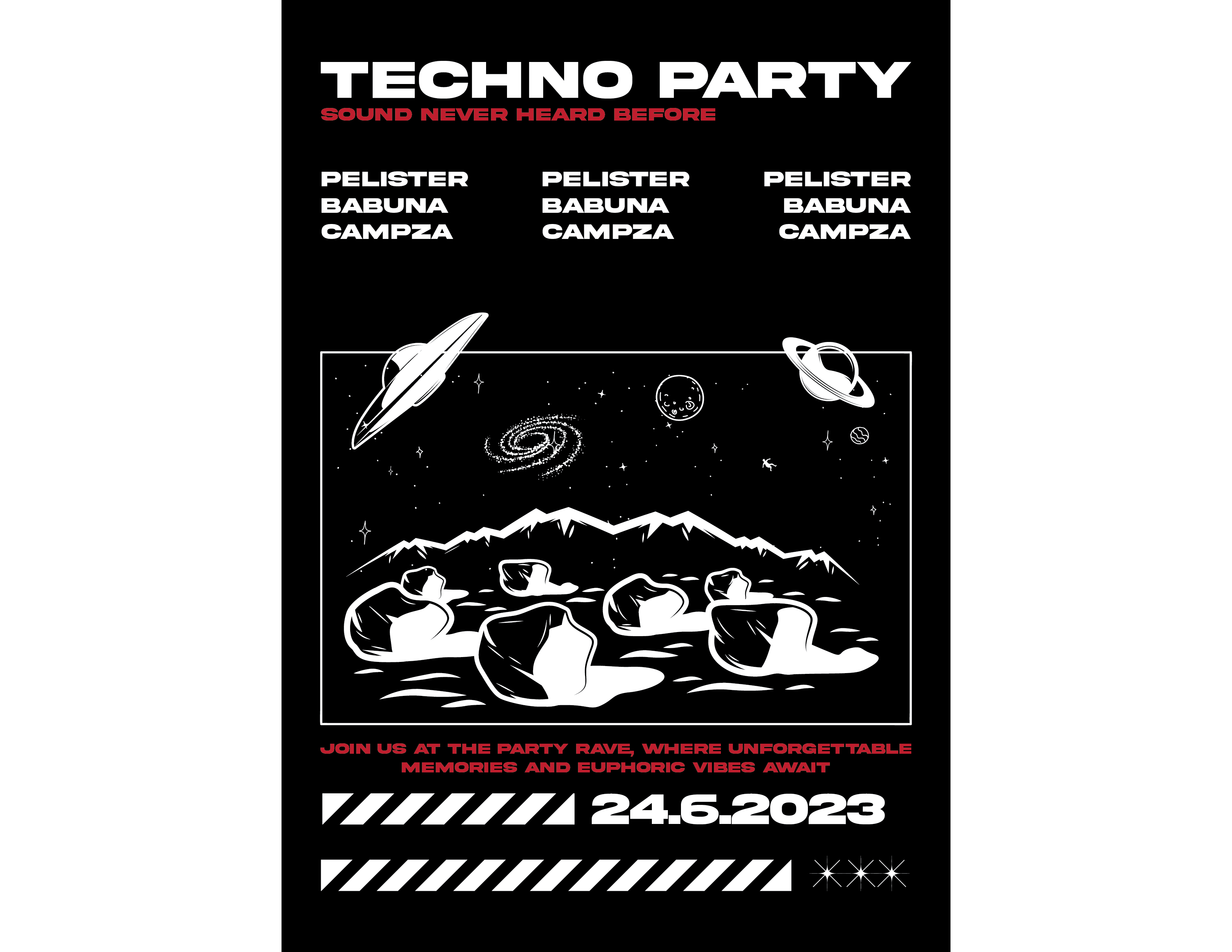 Techno Poster by ForteDesign on Dribbble