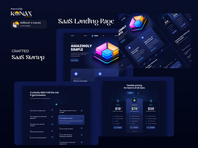 SaaS Landing Page Design animation branding design graphic design illustration landing page saas typography ui vector website