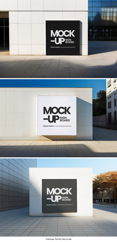 Signboard Mockup branding design graphic design logo mock up mockup mockups pack sign signboard signboard mockup square template