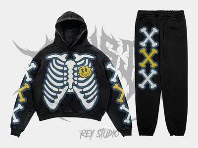 SKELETON DESIGN art work brand design clothing brand design brand graphic design logo