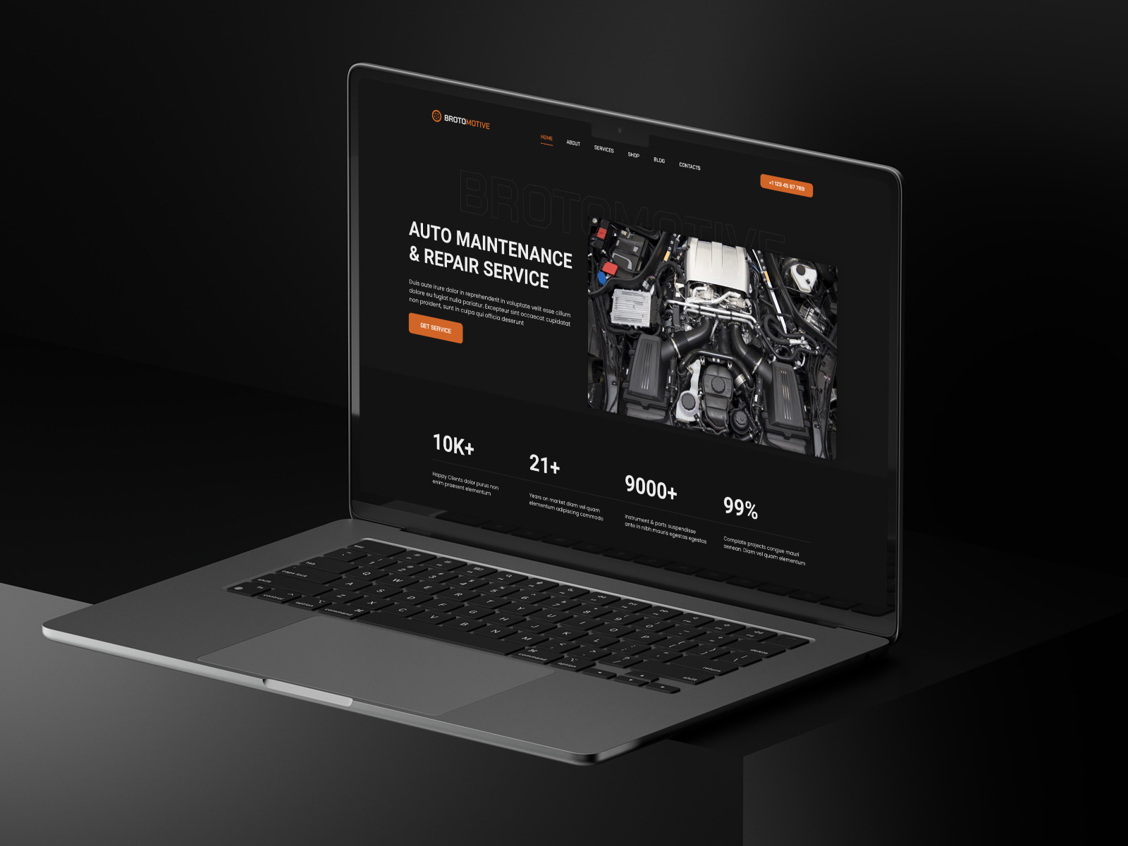 Brotomotive Auto Service Landing Page app design auto mobile website auto service branding car repair landing page dashboard dashboard design design design app illustration landing page typography ui ui dashboard ui design ui trends ux design web design website website design