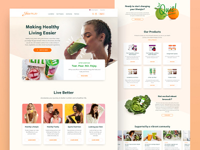 Juice Plus+ - Responsive Website branding colour components design design system e commerce health interface minimal product product design responsive ui ux visual identity web web design website