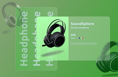 Wireless Headphone Product UI branding graphic design ui