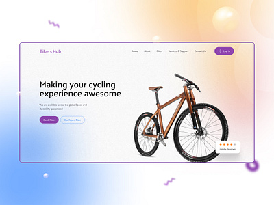 Bikers Hub | Hero Section(UI Design) graphic design logo ui ui ux ux