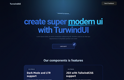 TurwindUI Header and Features Component ui