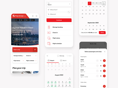 Kenya Airways - Website booking branding check in clean components design design system features flight interface kenya airways minimal mobile navigation product design responsive ui ux web website