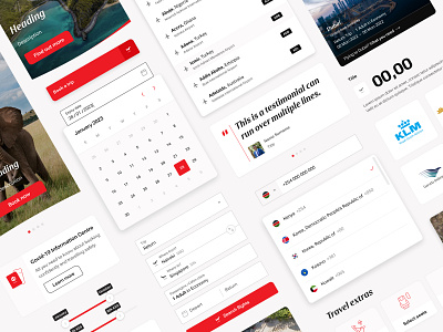 Kenya Airways - Components clean components design design system dropdown features fields filters interface kenya airways menu minimal quote responsive ui ux web website