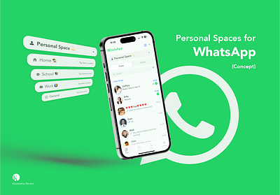 Personal Spaces for WhatsApp 🌟 android concept digitalexperience feature ios mobile mobileapp ui ux whatsapp