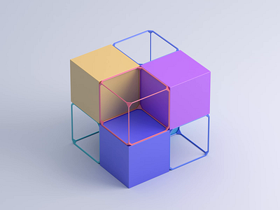 Cubes 3d abstract animation background blender blocks branding clean concept cubes data design geometric loop minimalist motion graphics render shape simple technology