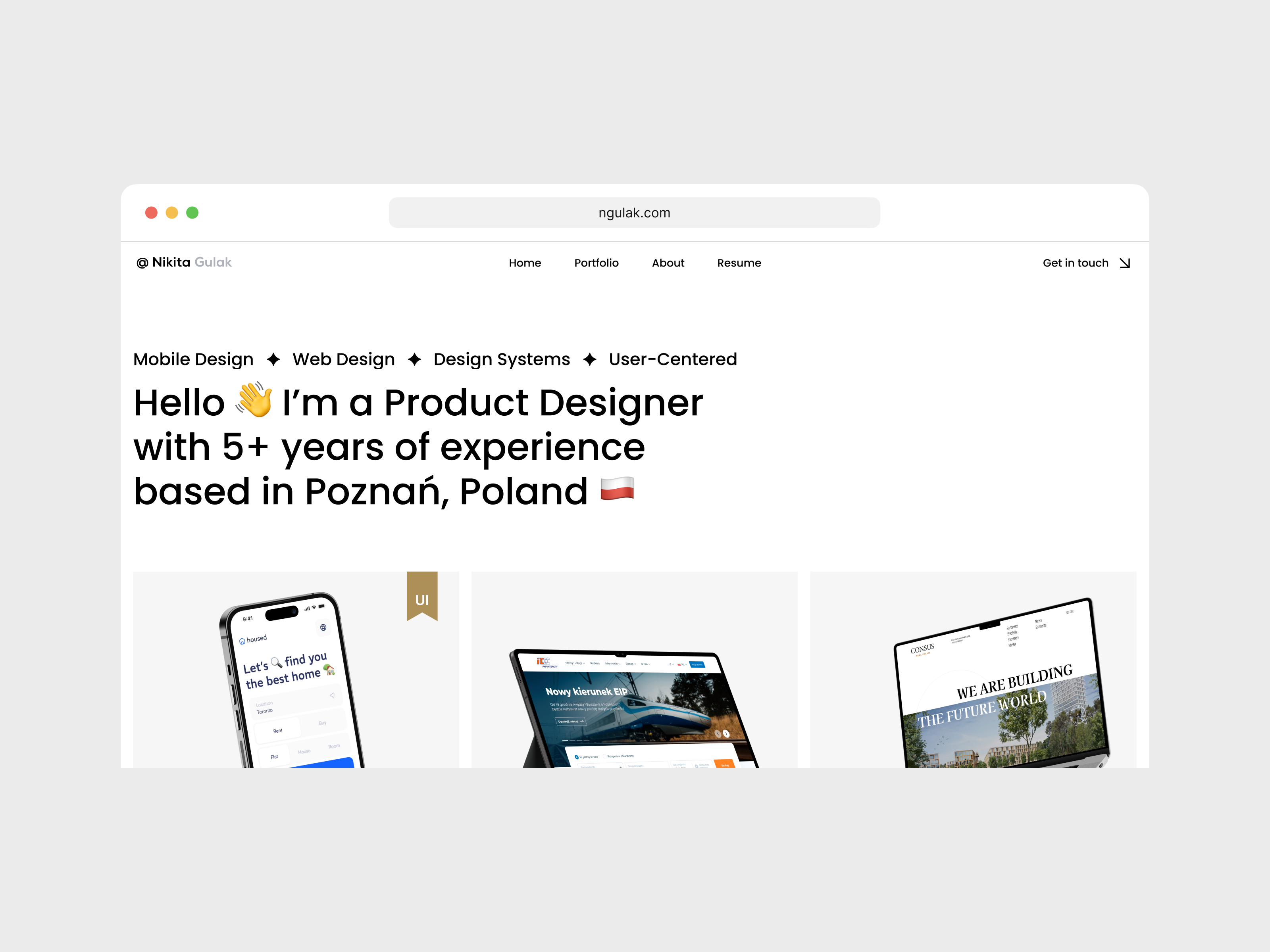 Product Designer Portfolio Website animation clean framer minimal minimalism minimalistic portfolio product design ui web design website