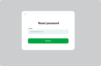 Reset password authentication component design password reset reset password ui