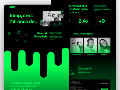 Talent agency startup landing page agency agency website gradient green landing landing page modern modern design monchrome