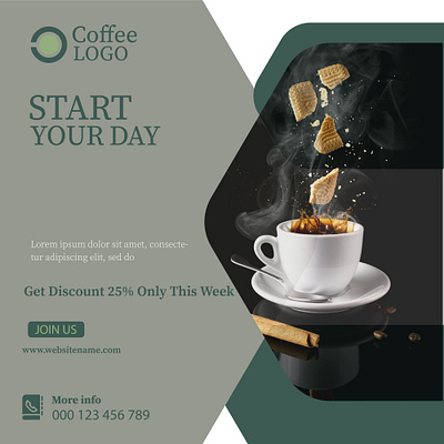 Coffee Day Post animation branding graphic design logo motion graphics ui