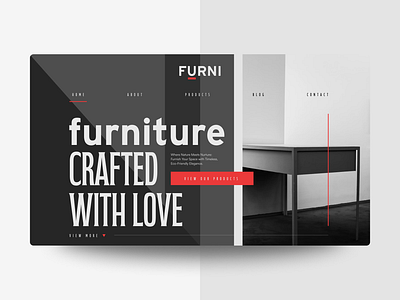 FURNI - Furniture Website adobe illustrator digital art direction ui ux website