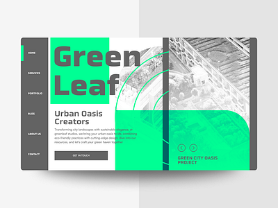 Green Leaf - Urban Oasis Website art direction ui ux website