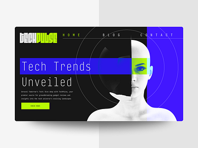 TechPulse - Tech Trends Website digital art direction ui ux website