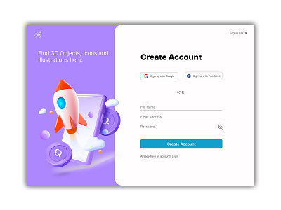 Signup Screen Design de design figma graphic design landing page landing page design signup screen design ui user interface website website design