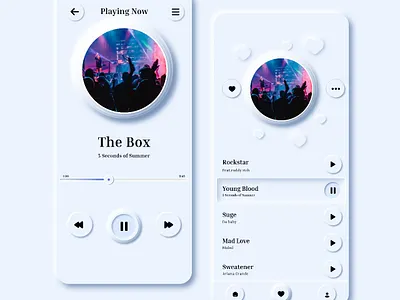 Music Player App mobile UI....Soft UI autotype branding design dribble graphic design illustration logo music music app neumorphism neumorphism music player photos photoshop soft ui soft ui app song songs ui