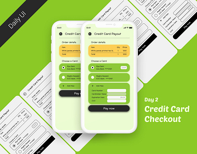 Credit Card Checkout - Daily UI app challenge daily ui dailyui design mobile mobile app screen ui
