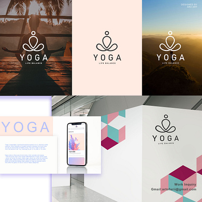 Yoga Logo Design | Branding app branding design graphic design logo typography ui vector yoga