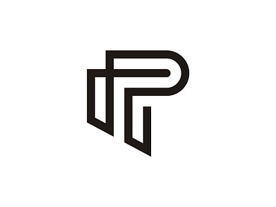 P Lettermark brand identity branding design lettering lettermark logo mark minimalist monogram type typography