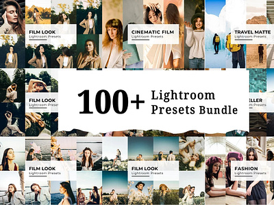 100+ Lightroom Presets Bundle add ons app branding design graphic design illustration lightroom lightroom presets logo typography ui ux vector