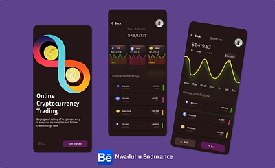 Crypto Trading App 3d branding graphic design