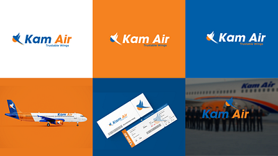 Kam Air Logo Re-Design adobe illustrator air logo branding graphic design kam air logo logo logo redesign logodesign minimal